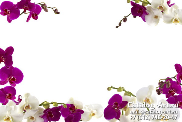 Натяжные потолки с фотопечатью - Розовые орхидеи 1